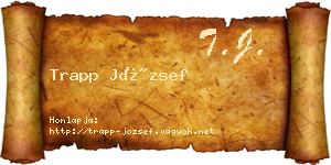 Trapp József névjegykártya